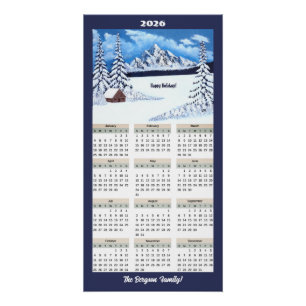 Pôster Calendário de Inverno Mágico de 2026