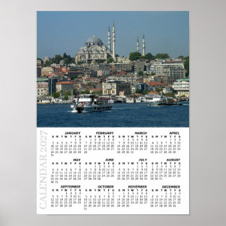Poster Calendário de Istambul 2027, Sultan Ahmed, Turquia