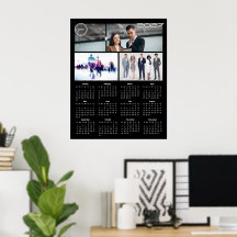 Calendário de Parede 2027 com Logotipo e Três Foto