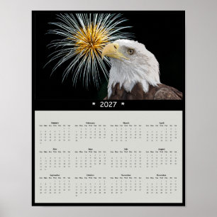 Poster Calendário de Parede Águia Americana 2027 - Majest