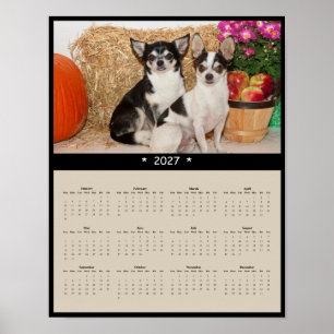 Poster Calendário de Parede Chihuahua 2027 - Companheiro