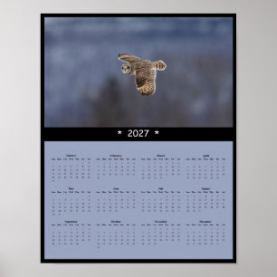 Poster Calendário de Parede da Coruja-de-orelhas-curtas 2