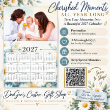 Calendário de Parede de Foto Personalizado da Famí