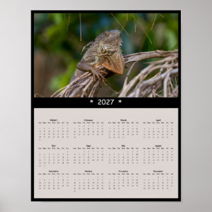 Poster Calendário de Parede Iguana 2027 - Vida Selvagem d