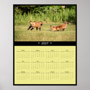 Poster Calendário de Parede Kits da Raposa Vermelha 2027