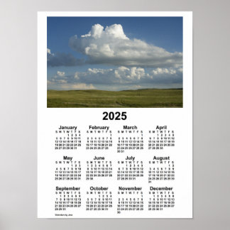 Poster Calendário de Sandhills de 2025 em Nebraska, por J