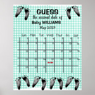 Poster Calendário de Suposição da Data de Nascimento com