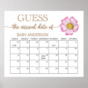 Poster Calendário de Suposição da Data de Nascimento do C