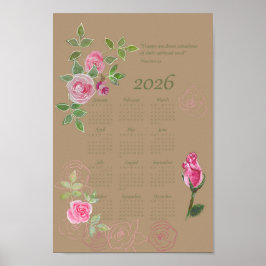 Poster Calendário de texto anual JW personalizável