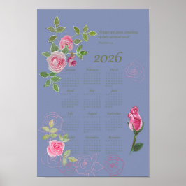 Poster Calendário de texto anual JW personalizável