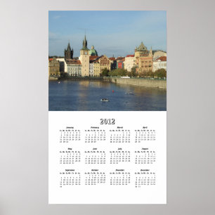 Poster Calendário de Uma Página de Praga 2012