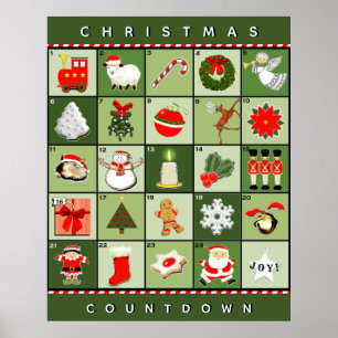 Poster Calendário do Advento de Natal