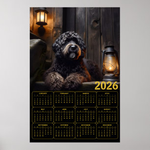 Poster Calendário do Black Goldendoodle 2026