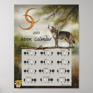 Poster CALENDÁRIO DO LUNAR 2023, Floresta Negra de Wolf M