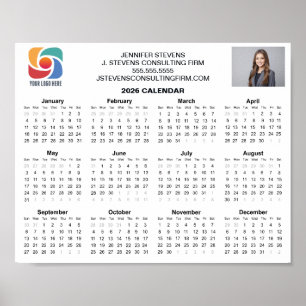 Poster Calendário Empresarial Personalizado 2026 da Empre