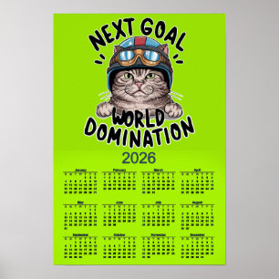 POSTER CALENDÁRIO ENGRAÇADO 2026 PRÓXIMA PARADA DOMINAÇÃO