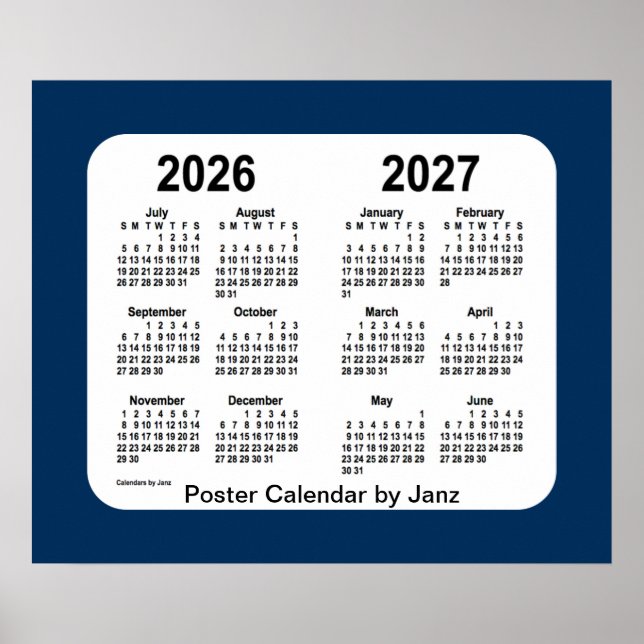 Poster Calendário Escolar Azul da Caixa da Polícia 2026-2 (Frente)