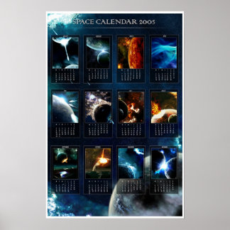 Pôster Calendário Espacial 2005