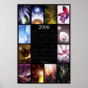 Poster Calendário Fractal de 2006