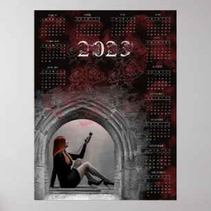 Poster Calendário gótico de meninas - 2023