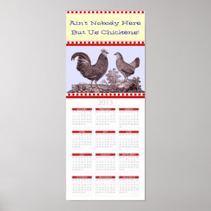 Pôster Calendário Grande Cozinha Fazenda de Laticínios Vi