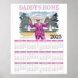 Poster Calendário Home do Pai Donald Trump 2025