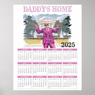 Poster Calendário Home do Pai Donald Trump 2025