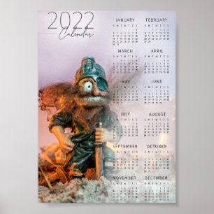 Poster Calendário inspirado nos Vikings para 2022