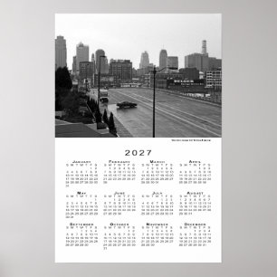 Poster Calendário Kansas City, Missouri Skyline 2027