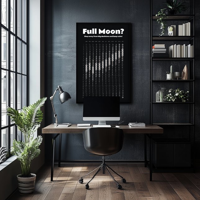 Poster Calendário lunar para agendamento de decisões (Perfect for business)