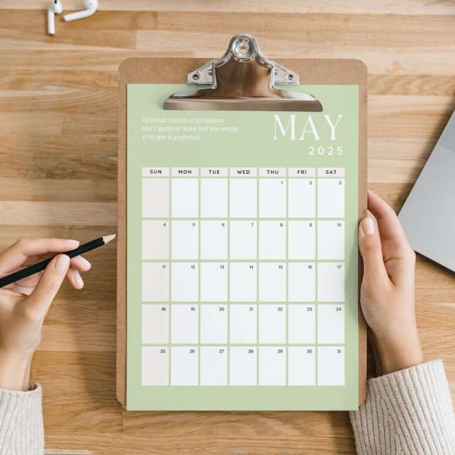 Poster Calendário Mensal 2025 | Maio (Criador carregado)