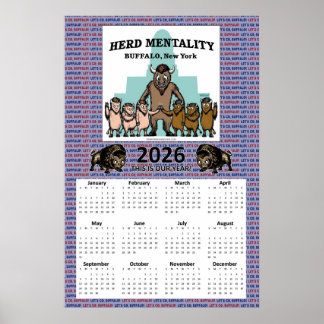 Poster Calendário Mentalidade de Rebanho 2026 (18 x 27)