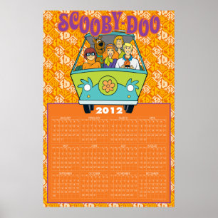 Poster Calendário Mystery Machine do Scooby-Doo 2012