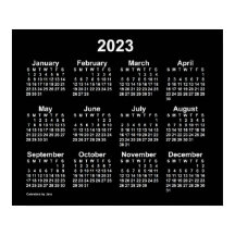 Calendário Neon Branco 2023 da Parede por Janz Pos