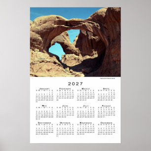 Poster Calendário Paisagem do Deserto do Arco Duplo 2027