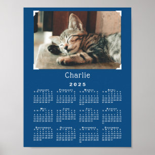 Poster Calendário Personalizado 2025 com Foto e Nome de A