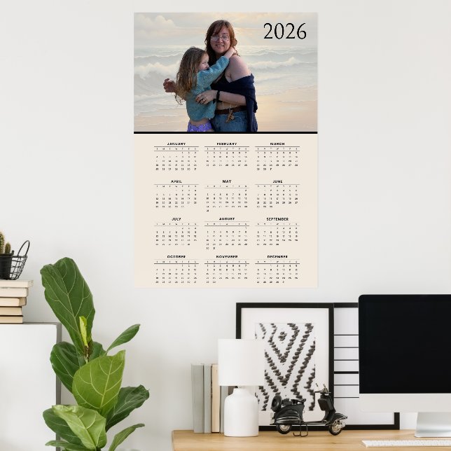 Poster Calendário Personalizado 2026 (Escritório em casa)