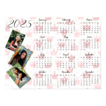 Calendário Personalizado de 3 Fotos em Colagem Fam