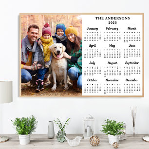 Poster Calendário Personalizado de Ano Novo 2026 com Foto