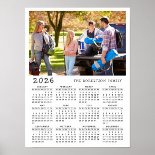 Poster Calendário Personalizado de Fotos da Família 202