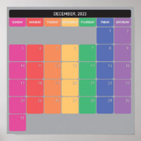 calendário planejador de dezembro de 2023 dias col