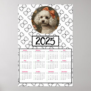 Poster Calendário Poodle and Bones 2025