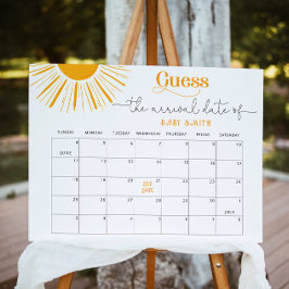 Poster Calendário Sunshine, sol Adivinhe a data prevista