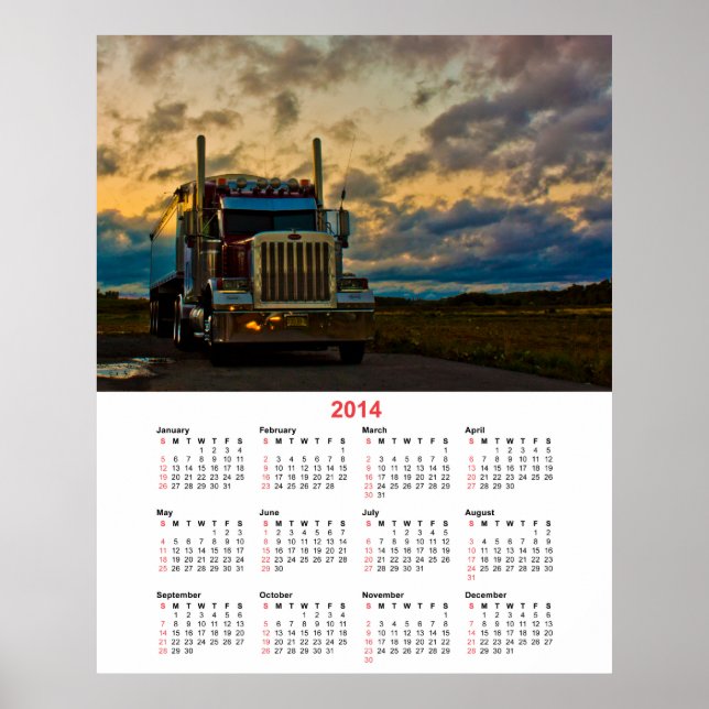 Pôster Calendário Truck Stop Sky 2014 (Frente)