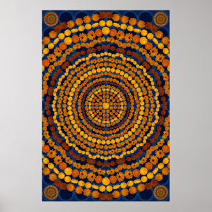 PÔSTER CALENDULA MANDALA 3