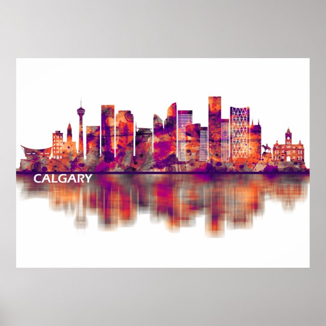 Poster Calgary Canada Skyline (Frente)