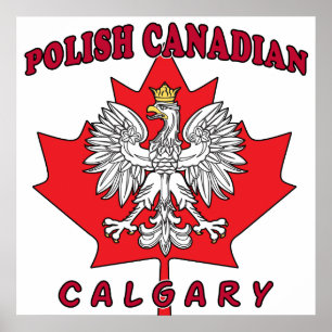Pôster Calgary Polska Canada Leaf