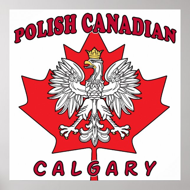 Pôster Calgary Polska Canada Leaf (Frente)
