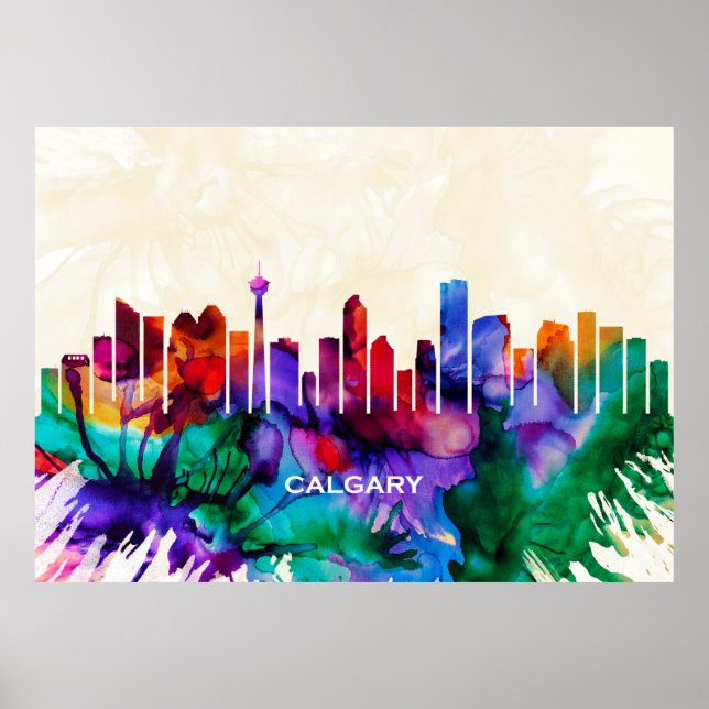 Poster Calgary Skyline (Frente)