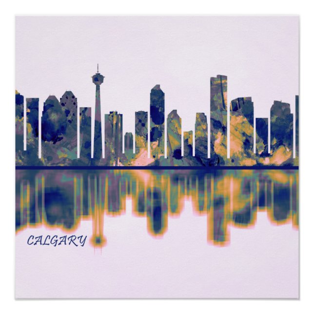 Pôster Calgary Skyline (Frente)